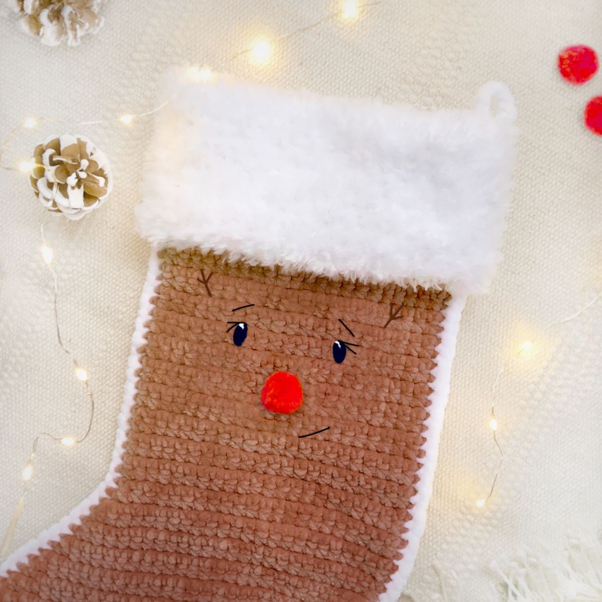 Blog-Inhaltsbild für 'Kostenlose Häkelanleitung Festtagssocke'